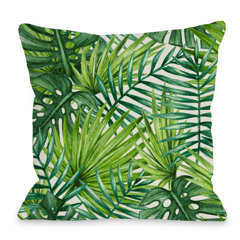 leaf print pillows