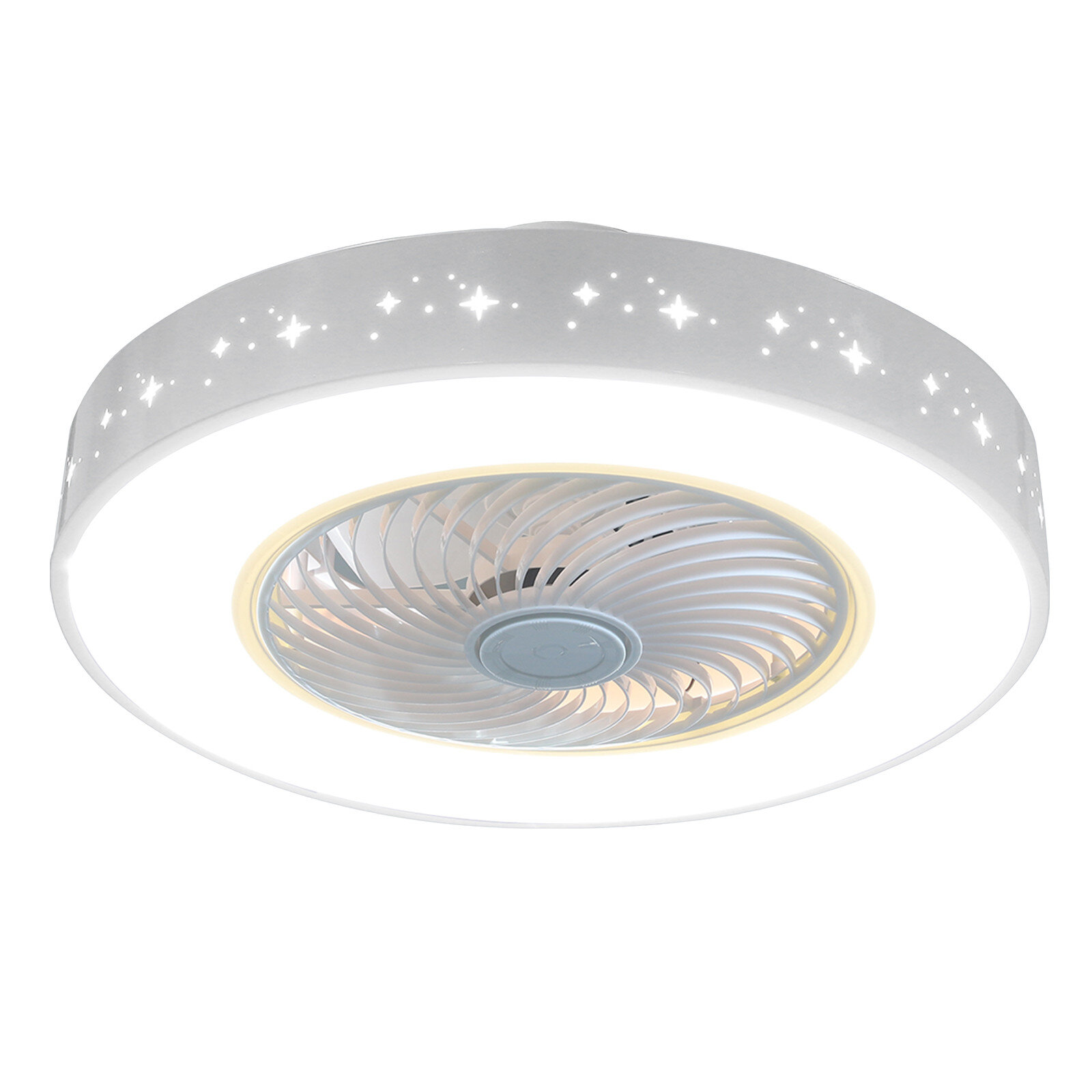 NEW Dimming LED invisible ceiling light fan light restaurant fan chandelier lamp 