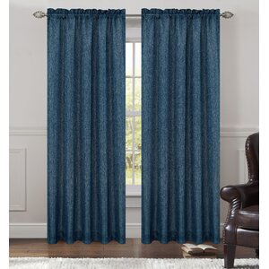 Solid Sheer Rod Pocket Curtain Panels (Set of 2)