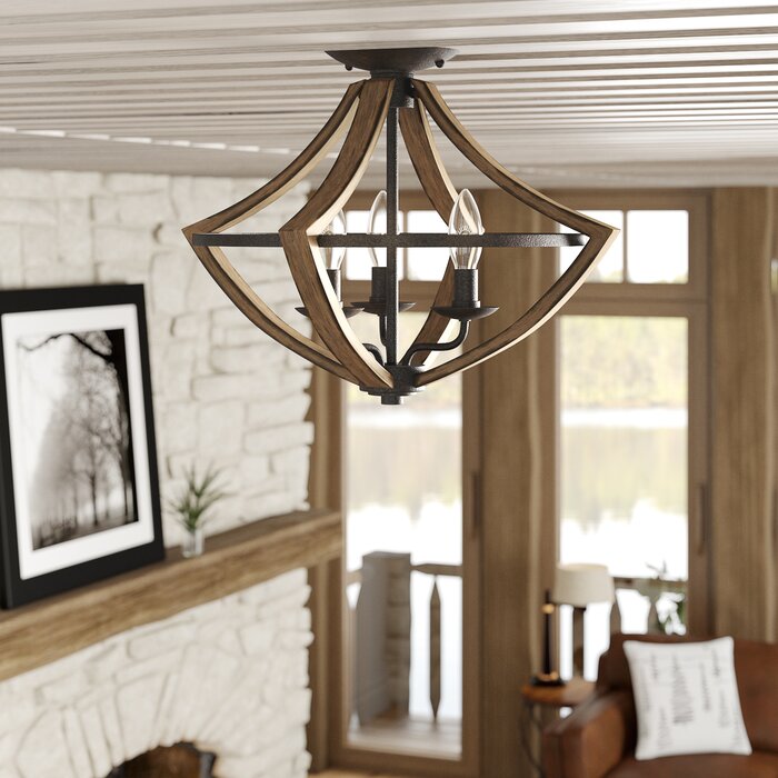 Reimers 3 Light Semi Flush Mount