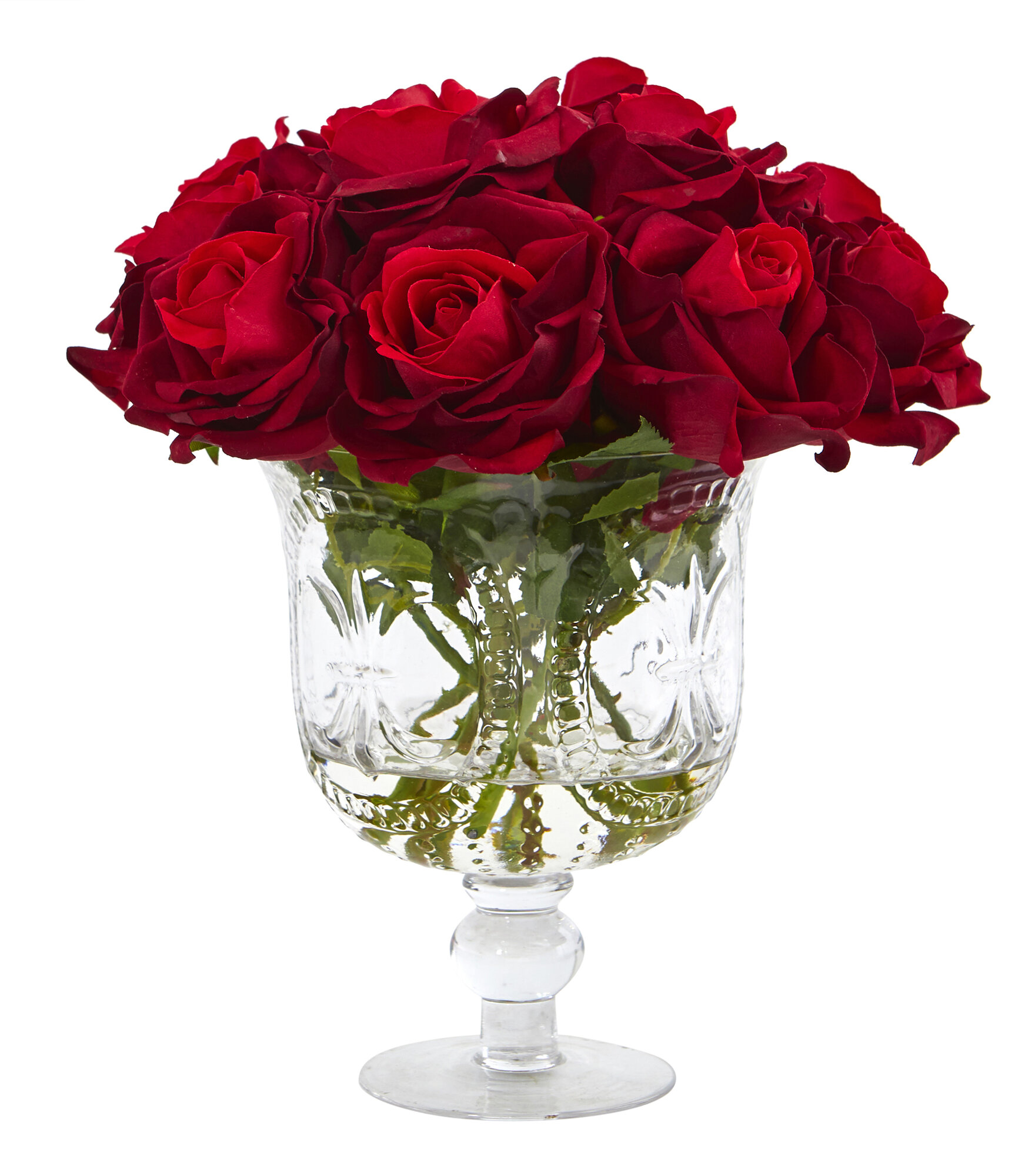 artificial roses in vase