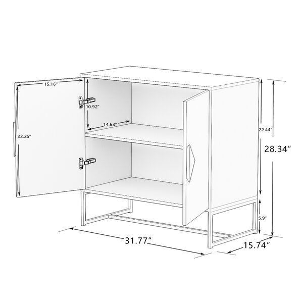 Latitude Run® Franckie 2 - Shelf Storage Cabinet | Wayfair