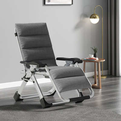 Halback Zero Gravity Chair, Folding Reclining Lounge Chair with Cushion, Headrest Support 400lbs