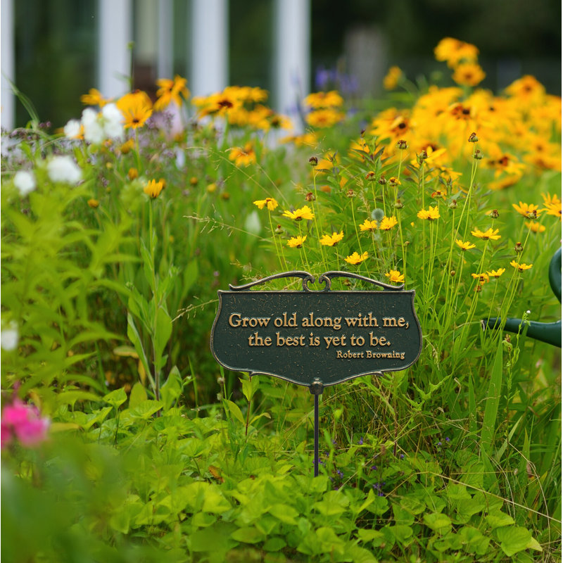Whitehall Products Flora Fauna Grow Old Poem Garden Sign Reviews Wayfair