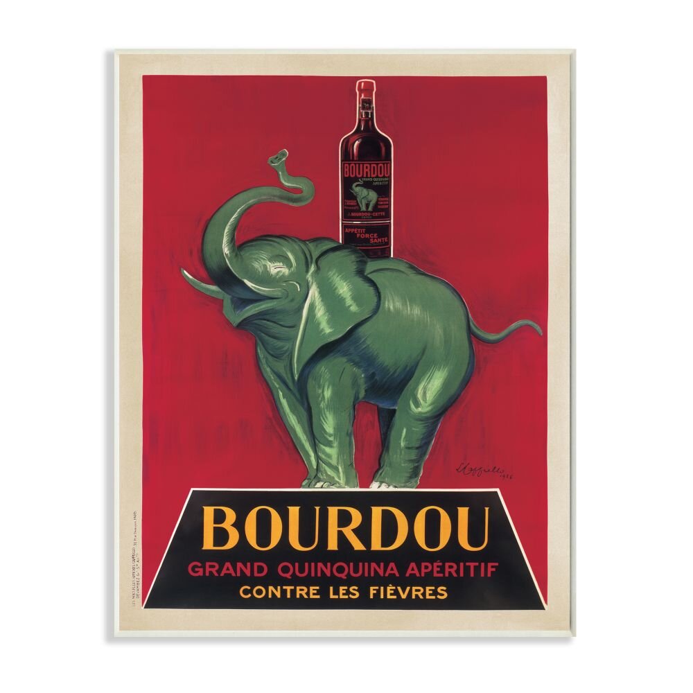 Astoria Grand Bourdou Vintage Elephant Advertisement Bar Illustration ...