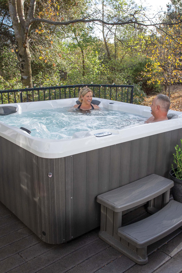 Hot Tubs Steps LifeSmart Spas Simplicity 4Person Plug & Play Hot Tub