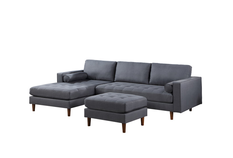 ( incomplete Black Velvet Box 1 Of 2 ) Dumont Velvet Sectional Chaise, Box 1 Of 2 Body Fabric: Black Velvet