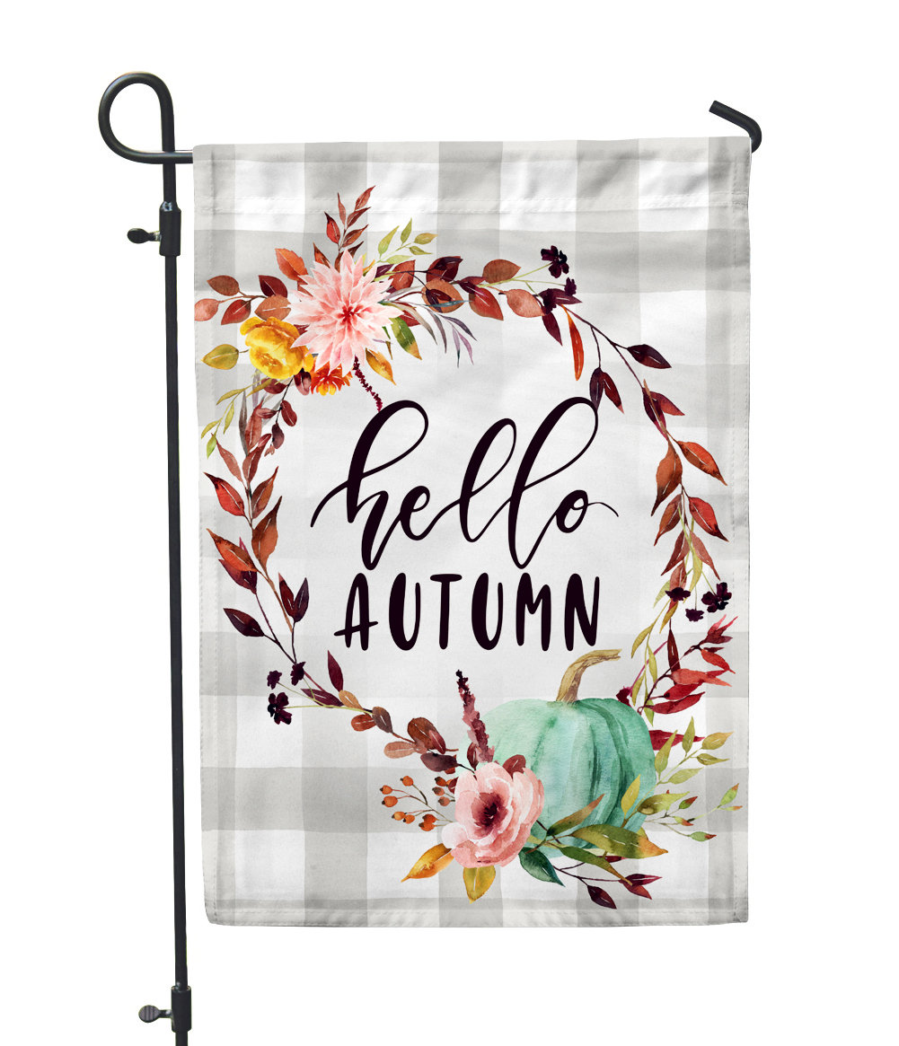 Secondeast Hello Autumn Pumpkin 2 Sided Polyester 18 X 12 In Garden Flag Wayfair