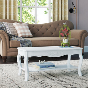 Sergeon Cottage Home Wood Coffee Table with Storage by August Grove