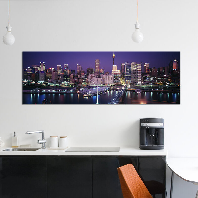 The Lights of Sydney Australia Cityscape Giclee Canvas Picture Art 