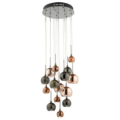 Cluster-Pendelleuchte AURELIA von DAR LIGHTING Metall/Glas