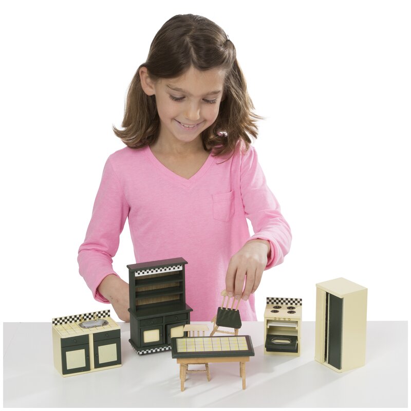 melissa and doug dollhouse furniture kitchen set