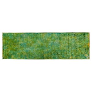One-of-a-Kind Vibrance Hand-Knotted Green Area Rug