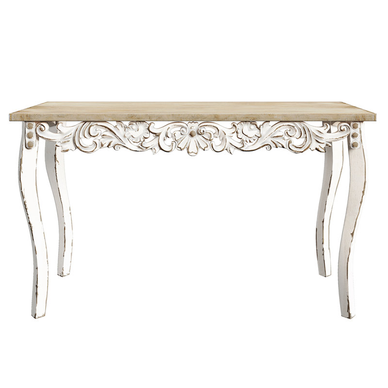 Rothley 47'' Console Table Table Base Color: brown and white 
