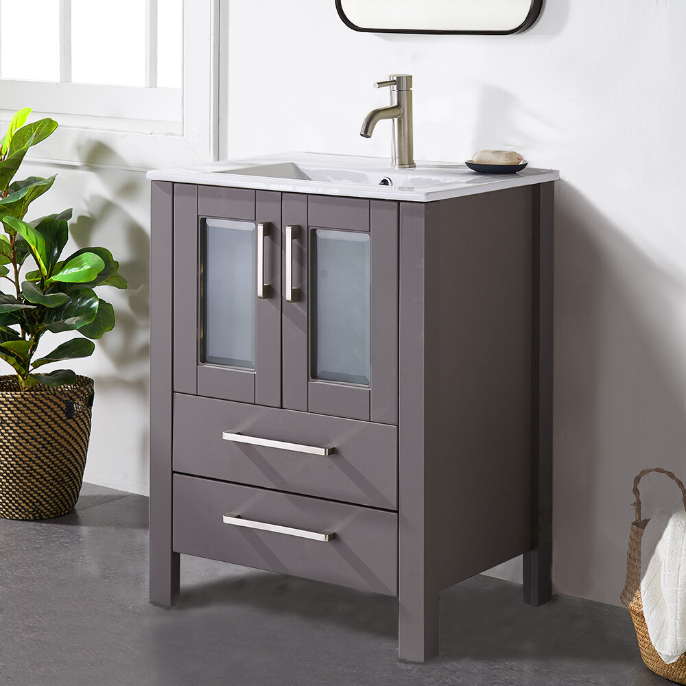 Latitude Run Aguilar Zarco 24 Single Bathroom Vanity Set Reviews Wayfair