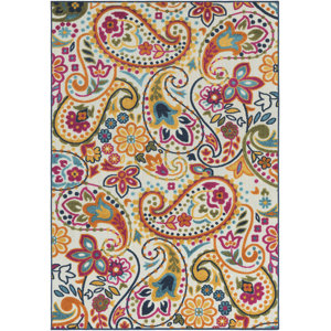 Dorinda Yellow/Pink Indoor/Outdoor Area Rug