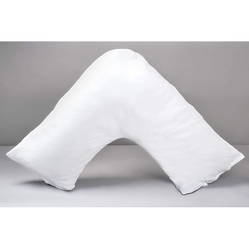 Slumberdown V Shaped Medium Support Back Sleeper Pillow Wayfair Co Uk Pregnancy pillow, creditably comfort v shaped pillow pregnancy back support nursing pillow cotton pillowcase for pregnant woman (white). wayfair