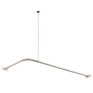 Polished Nickel Shower Curtain Rods You Ll Love Wayfair Quickview