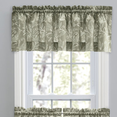 Sanita Leaf Floral Cotton  58" Window Valance