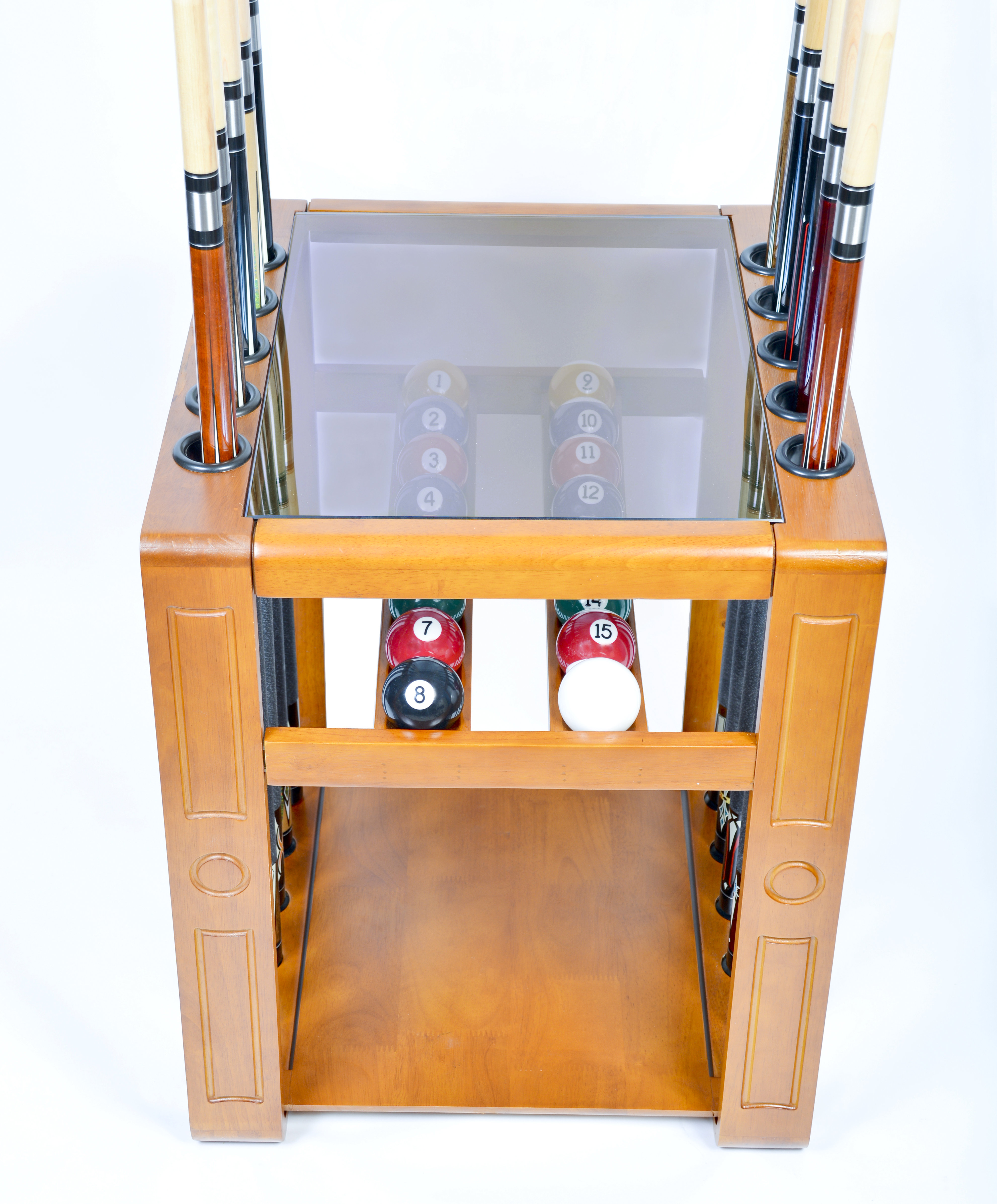 billiard ball display rack on Iszy Billiards 10 Cue Floor Rack Reviews Wayfair