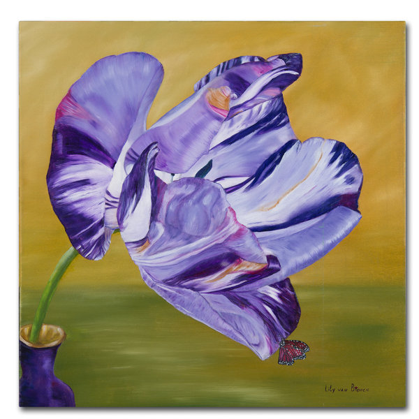 Trademark Art Blue Lady Virus Tulip Painting Print On Wrapped
