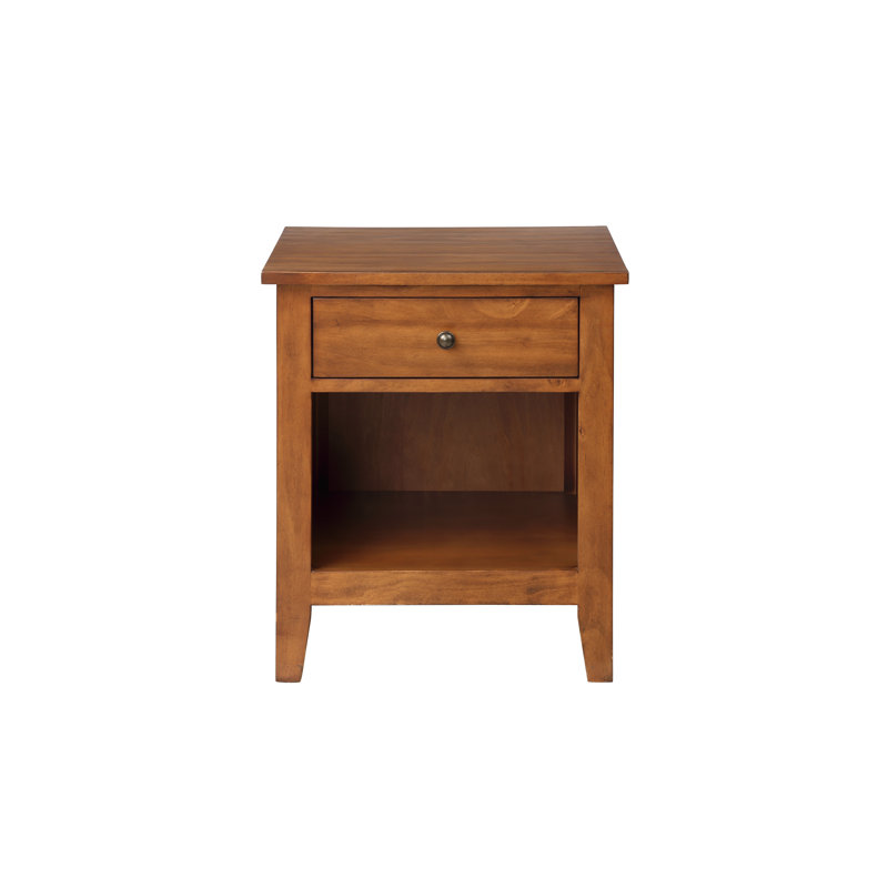 Red Barrel Studio Aaliyah Rose 1 Drawer Nightstand In Brown Wayfair