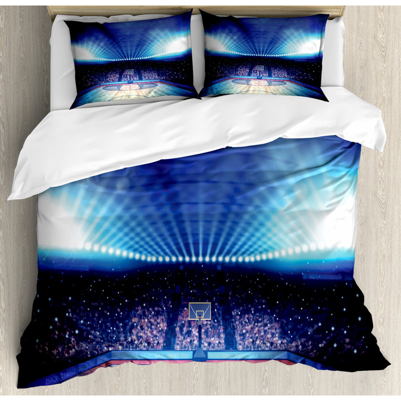 BASKETBALL SINGLE DUVET COVER SET REVERSIBLE BEDDING 100/% COTTON NEW