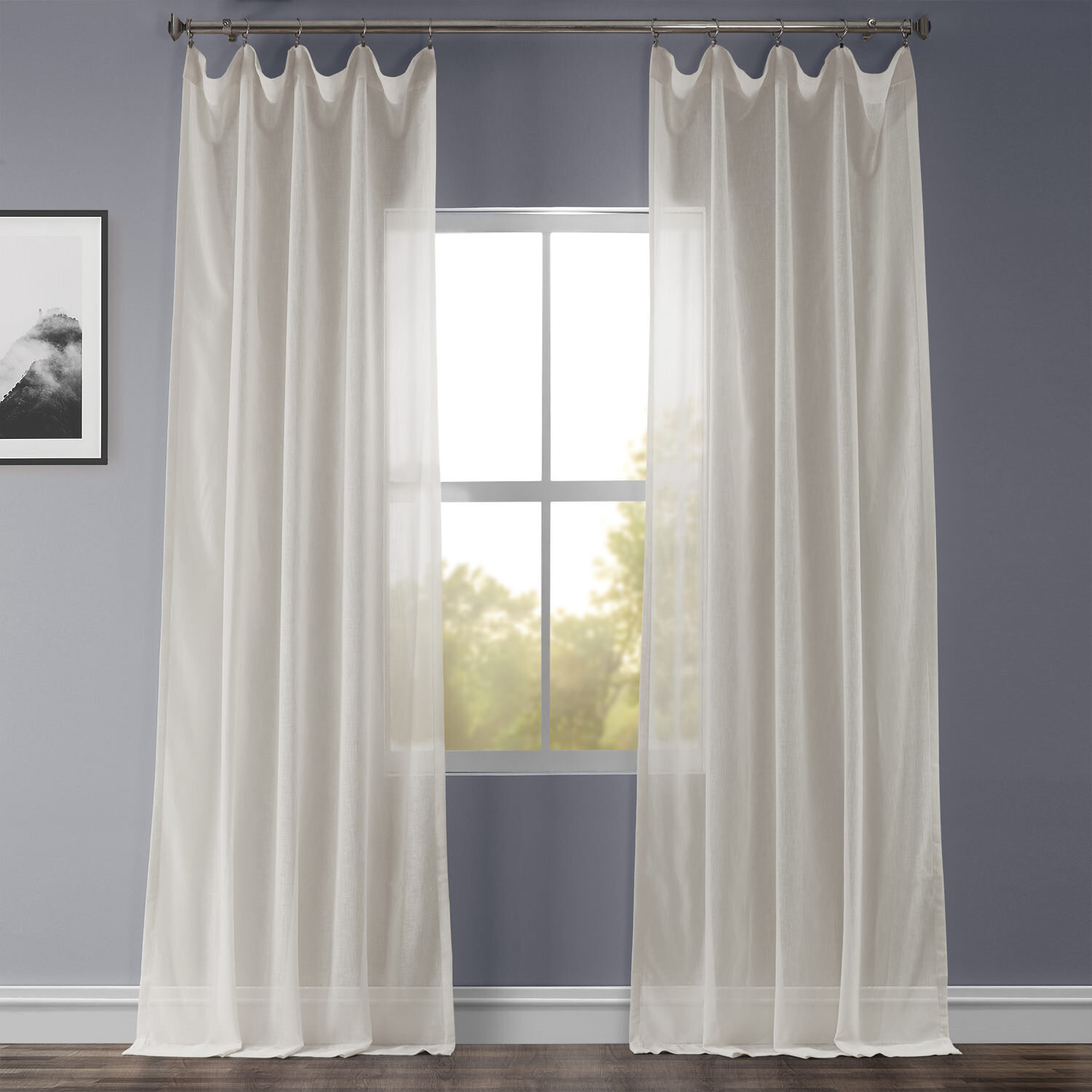 Lima Beautifull lined Crushed voile Curtains tie-backs included White & Cream, 