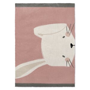 Bunny Pink/White Area Rug