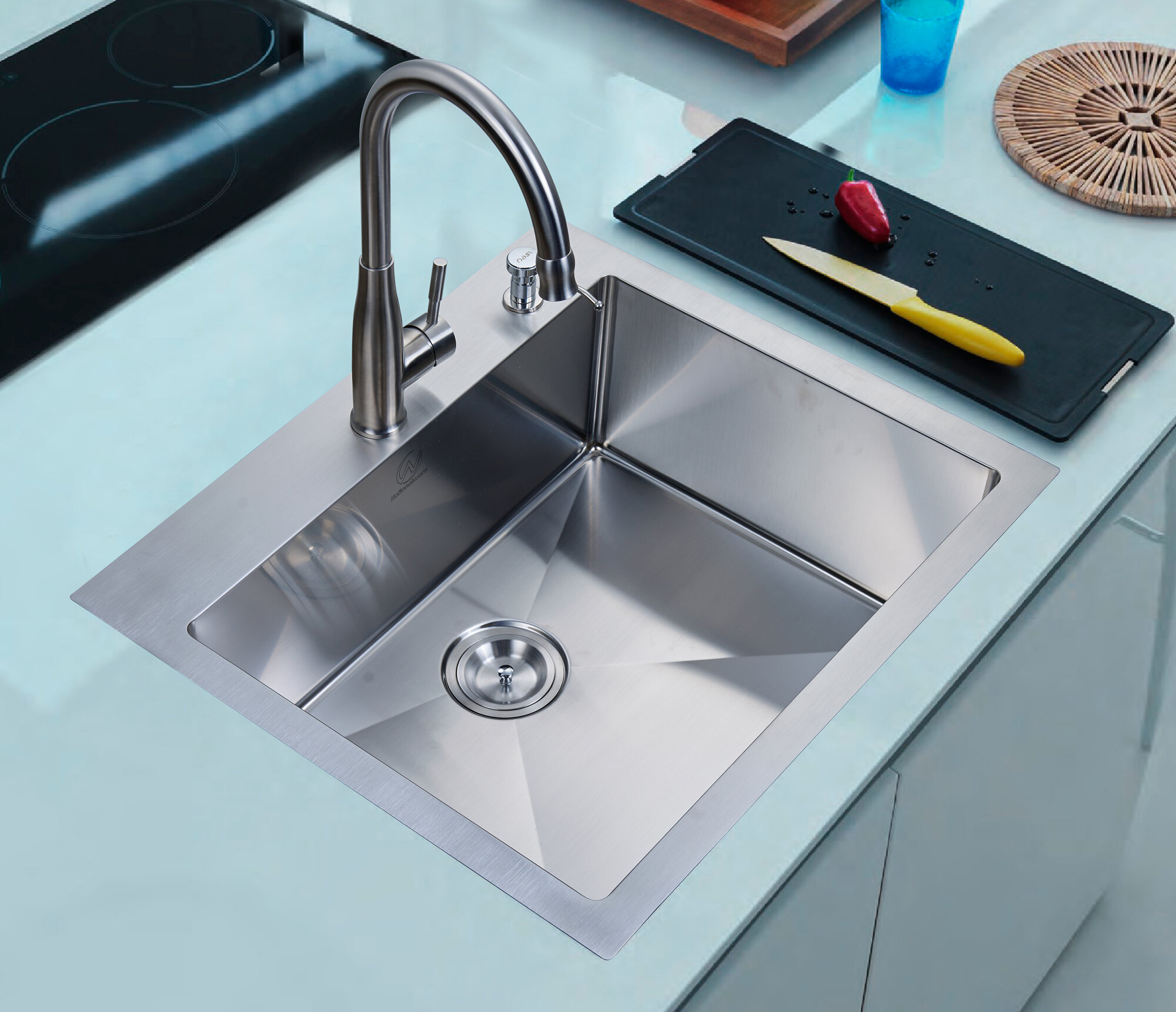 Dcor Design Brendel 25 X 22 Overmount Single Basin Kitchen Sink