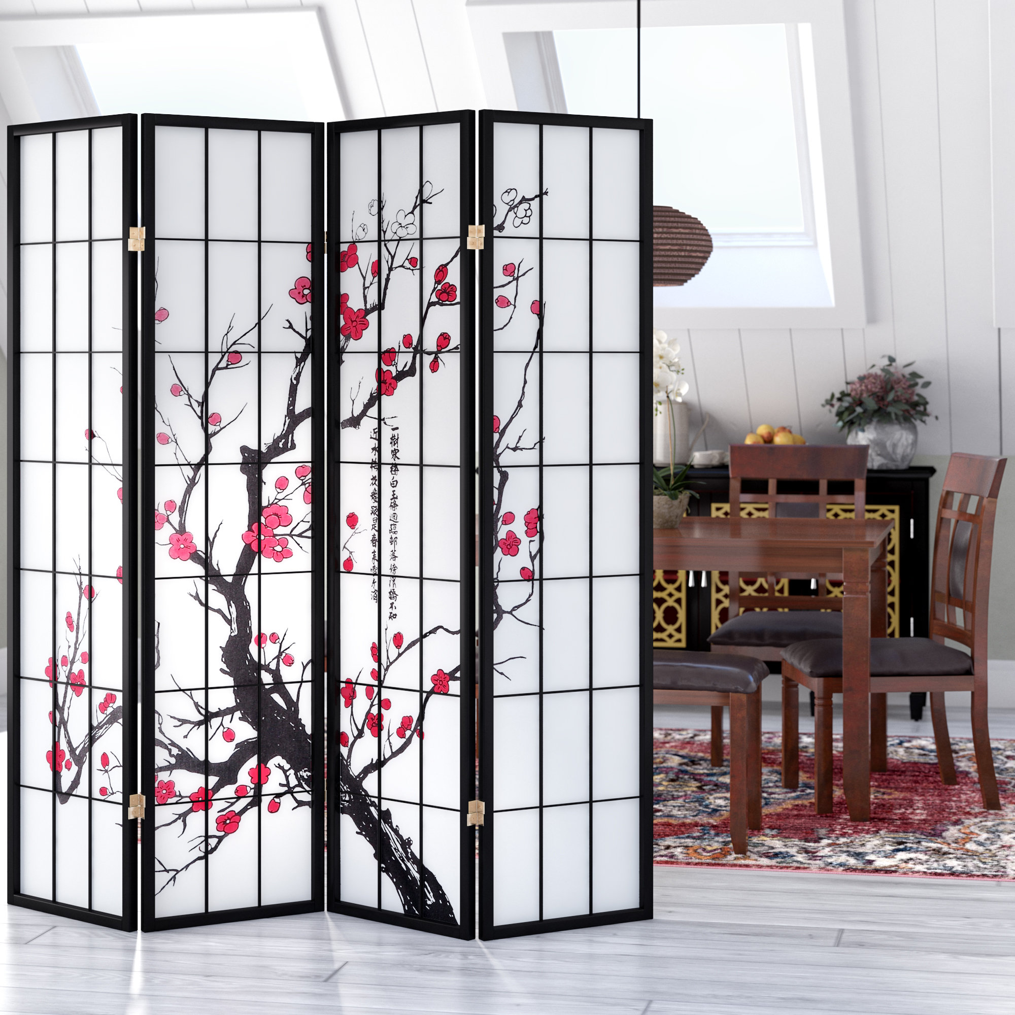 World Menagerie Sakina 4 Panel Room Divider Reviews Wayfair Sakina 4 Panel Room Divider