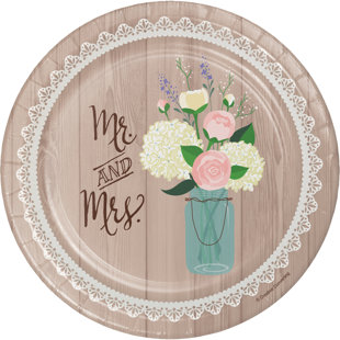 Wedding Paper Plates Wayfair Rustic Wedding Paper Etizer Plate Set Of 24