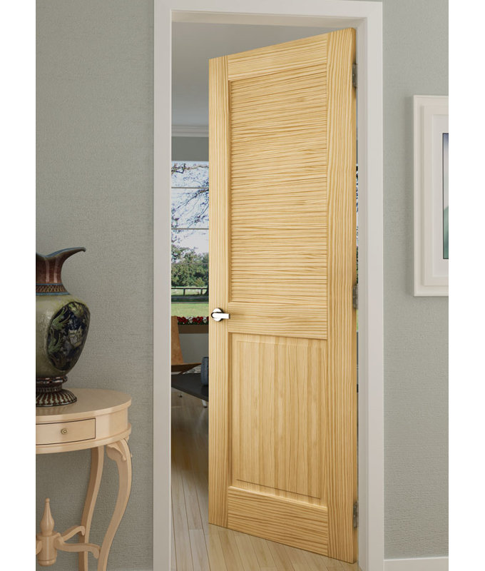 Kiby Solid Wood Louvered Pine Slab Interior Door Wayfair
