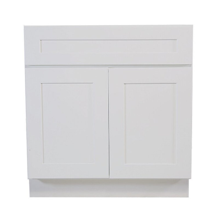 36 Inch Kitchen Corner Sink Base Cabinet - Shaker Style