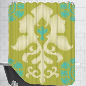 Ikat Teal Shower Curtain