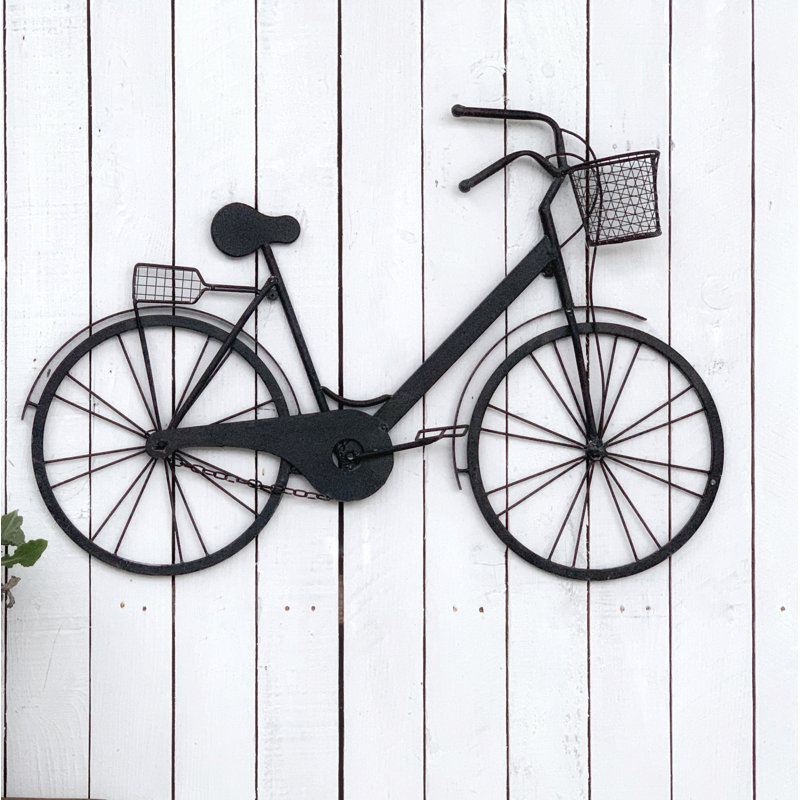 Williston Forge Bike With Basket Wall Decor Reviews Wayfair