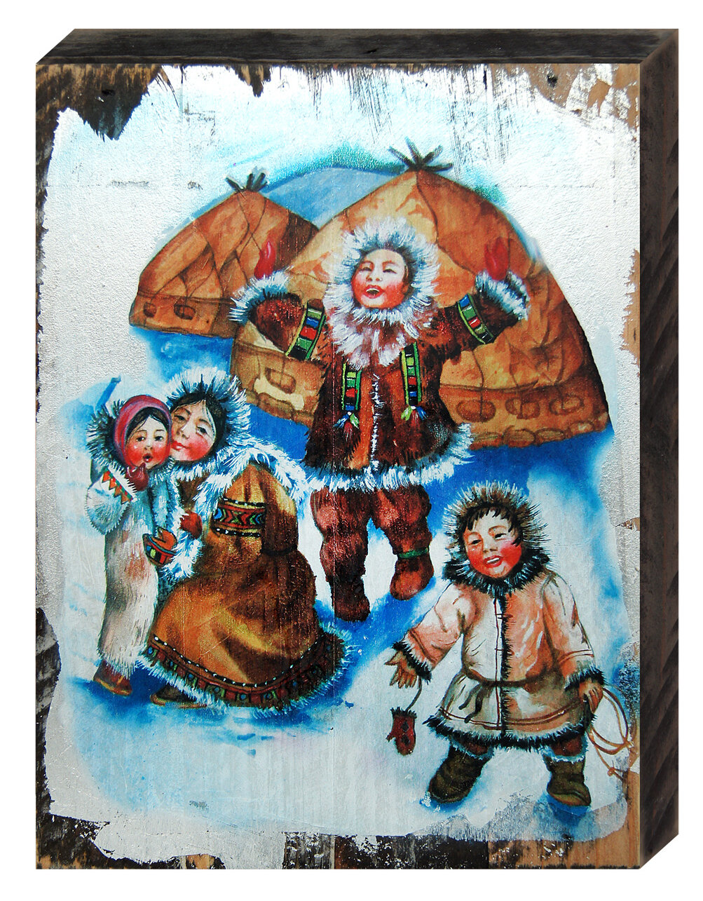 Designocracy Alaska Family Village Art On Board Wall Decor Wayfair