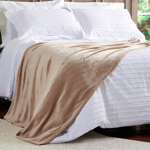 Empire Home Sherpa Bed Blanket Queen Size Fleece Plush Fuzzy Fur Reversible Throw Gold 