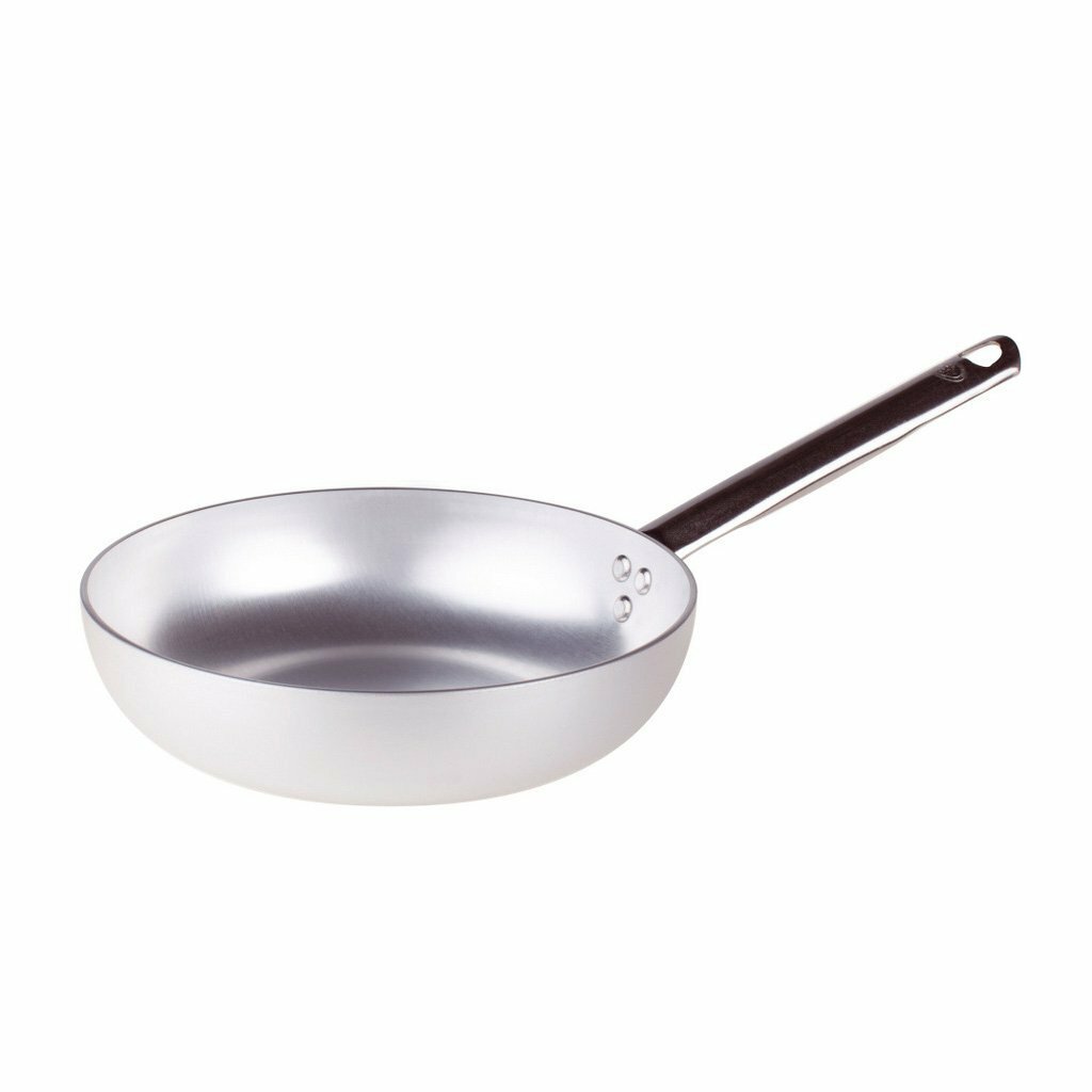 Silver Pentole Agnelli Family Cooking Pastry Double Frying Pan with Handle Diameter 28 cm