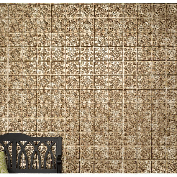 Fasade Traditional 48 x 96 Tin Backsplash & Reviews | Wayfair Traditional 48 x 96 Tin Backsplash