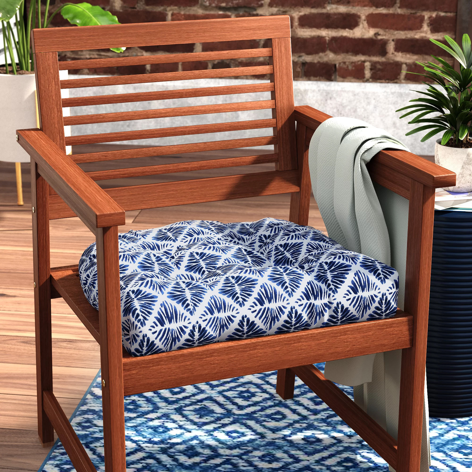 Wood Wicker Chair With Cushion  : Buy Pelangi Handmade Rattan Dining Wicker Chair W/Cushion.