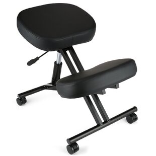 Adjustable Stool for Home & Office Kneeling Chair Ergonomic To Improve Sitting Posture Black Relieving Back and Neck Pain Thick Comfortable Cushion and 4 Caster Prevent Myopia 