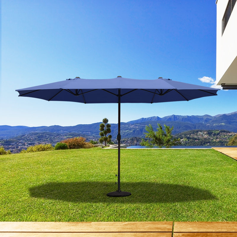 Arlmont Co Altair 9 X 15 Rectangular Market Umbrella Reviews Wayfair