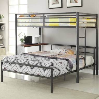 bunk bed with queen underneath