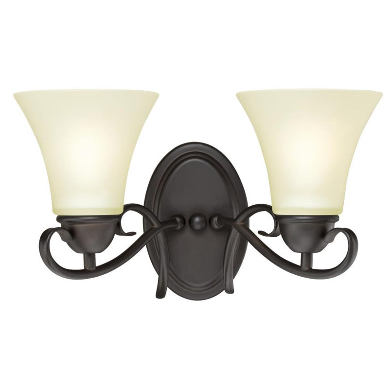 Charlton Home Metz 2 Light Dimmable Oil Rubbed Bronze Vanity Light Reviews Wayfair