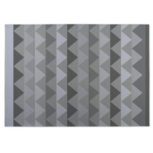 White Caps Gray Indoor/Outdoor Doormat