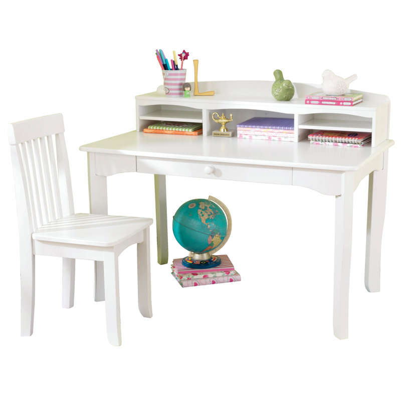 Kidkraft Avalon Kids Writing Desk With Hutch And Chair Set