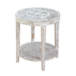 Go to store & view more images Seward Distressed Round Wood End Table by Nikki Chu