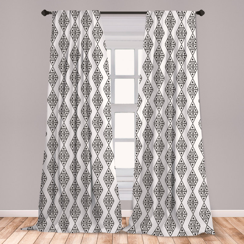East Urban Home Ethnic Geometric Room Darkening Rod Pocket Curtain Panels Wayfair