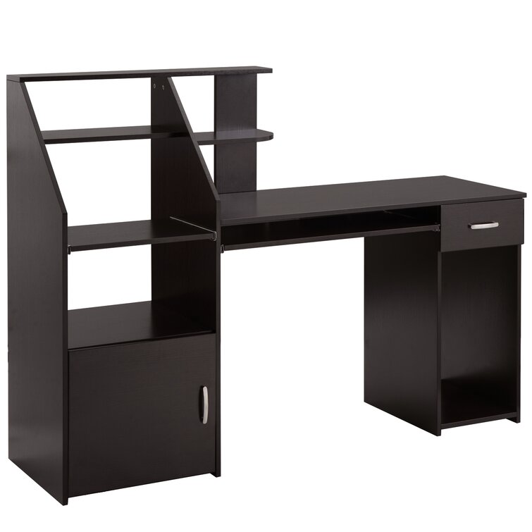 Gray Multi-Functions Computer Desk with Cabinet 
